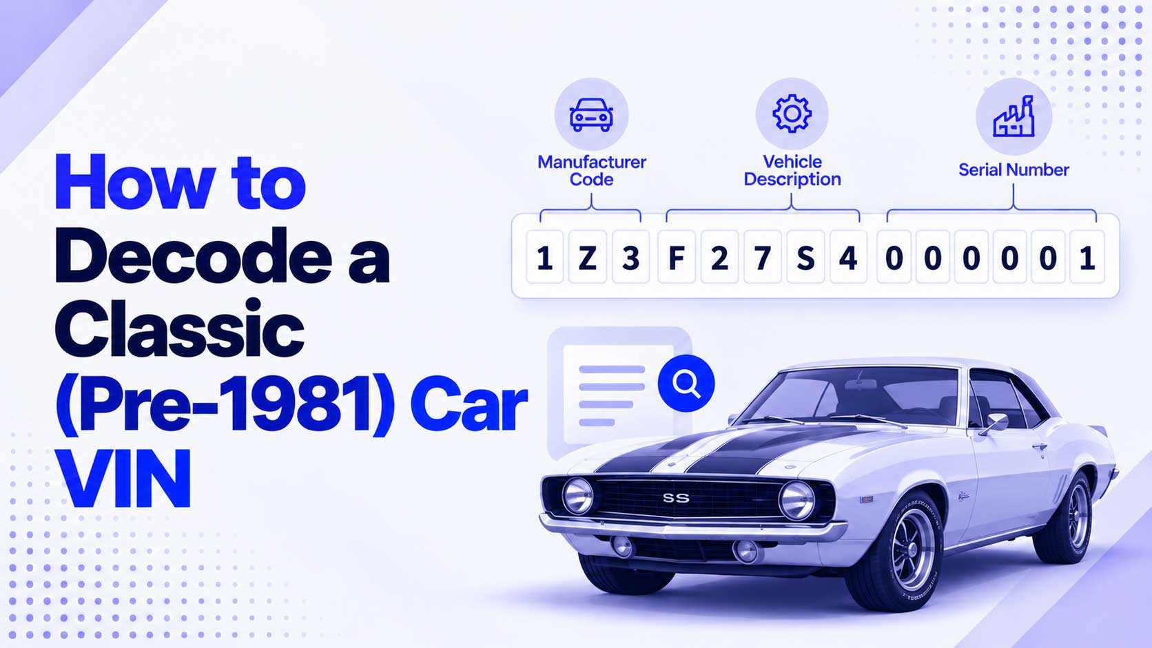 How to Decode a Classic (Pre-1981) Car VIN